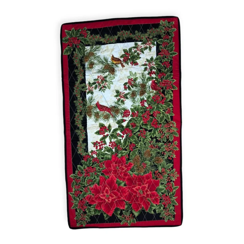 Handmade Timeless Treasures Nature's Holiday Quilted Wall Hanging 41.5